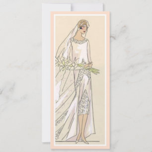Braut im Vintage-Stil Einladung