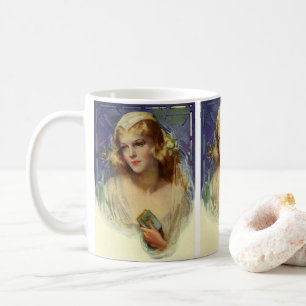 Braut im Vintage-Stil mit einer Bibel, Religiöse H Tasse