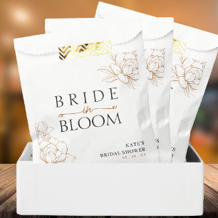 Braut in Bloom Tan Brown Brautparty Geschenktütchen