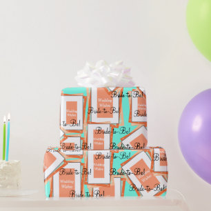 Braut in Melonenblau Geschenkpapier