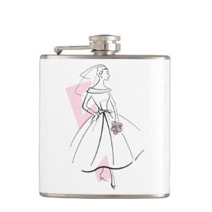 Braut in Rosa Fashion-Flasche Flachmann