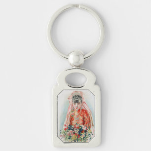 Braut in Rot auf einer chinesischen Hochzeit in Sh Schlüsselanhänger