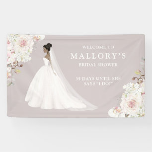 Braut in Wedding Gown Brautparty Willkommen Banner