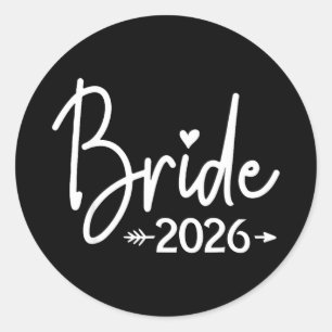 Braut ist 2026 verheiratet Hochzeit Brautparty Runder Aufkleber
