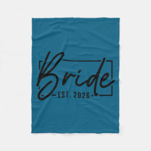 Braut ist 2026 verheiratetes Paar Hochzeit Flitter Fleecedecke