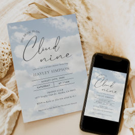 Braut ist auf Cloud Nine Brautparty Einladung