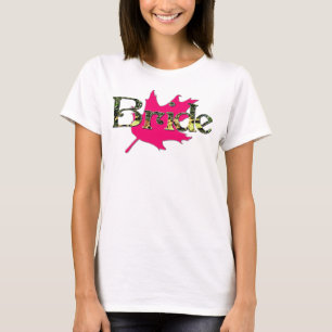 Braut-Jagd-Camouflage-Rosa-Eiche Bachelorette T-Shirt