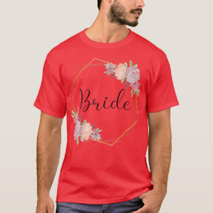 Braut Junggesellenabschied Blumen Gemalte Braut T-Shirt