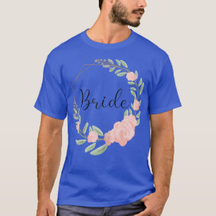 Braut Junggesellenabschied Rosa Blumen Braut Damen T-Shirt