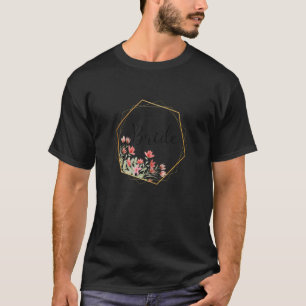 Braut Junggesellenabschied Rot Blumen Braut Damen T-Shirt