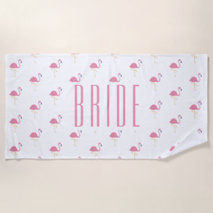 Braut-Junggesellinnen-Wochenende-Flamingo-Handtuch Strandtuch