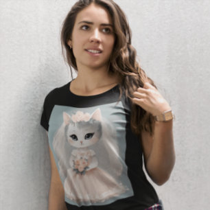 BRAUT KATZE HOCHZEIT T-SHIRT