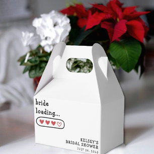 Braut lädt Herzen Brautparty Geschenkschachtel