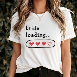 Braut lädt rote Herzen T-Shirt