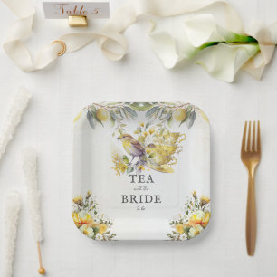 Braut-Limonien-Vintage-Teeparty Pappteller