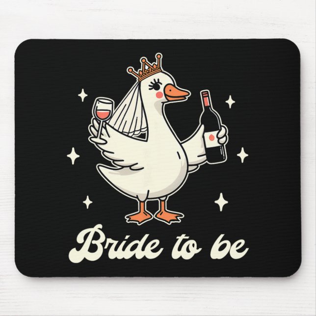 Braut Mädchen Brautjungfer Hochzeit Alberner Gans  Mousepad (Vorne)