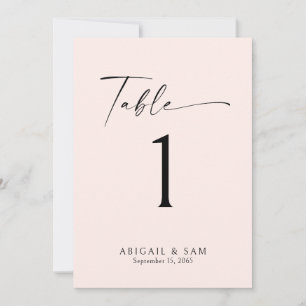 Braut-Minimalist-Hochzeitstisch-Nummer Einladung