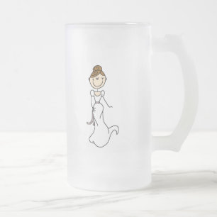 Braut mit braunen Haaren Tasse