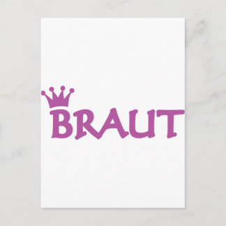 Braut mit Kronensymbol Postkarte