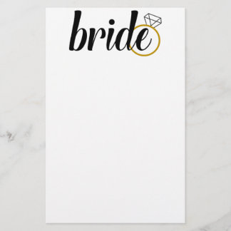 Braut mit Ring Briefpapier