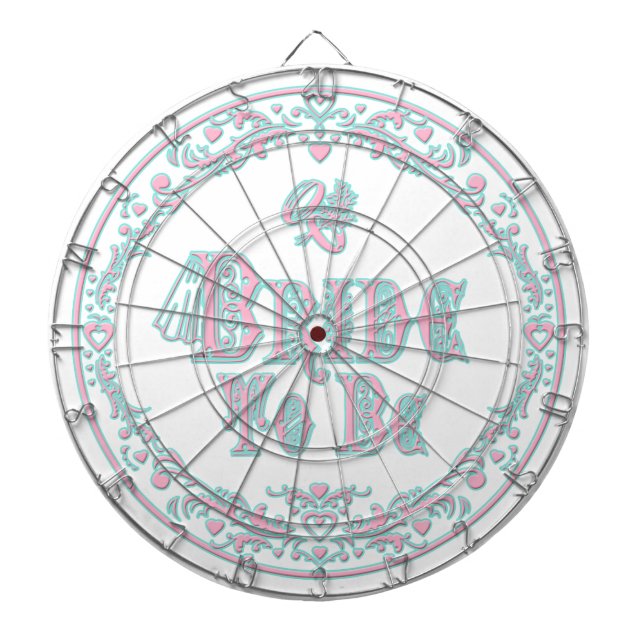 Braut mit Schleier, Extravagant rosa - Aquamarin V Dartscheibe (vorne)