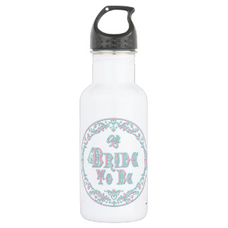 Braut mit Schleier, Extravagant rosa - Aquamarin V Trinkflasche