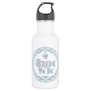 Braut Mit Schleier, Fancy Pink - Teal Vintage Trinkflasche