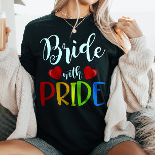 Braut mit Stolz LGBTQ+-Hochzeit Tri-Blend Shirt