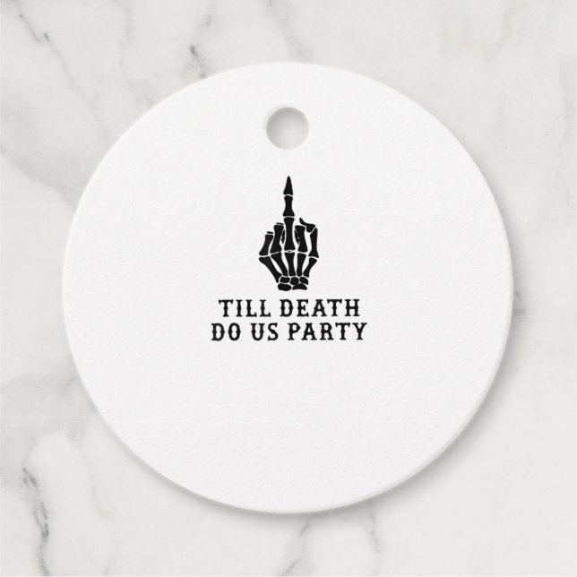 Braut oder Die, bis der Tod uns Party macht Geschenkanhänger (Vorderseite)