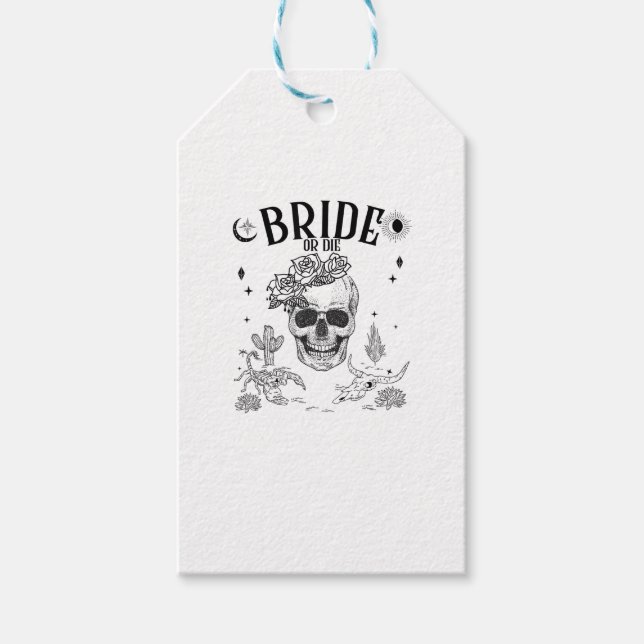 Braut oder Die bis zum Tod tun uns Party Gothic Ba Geschenkanhänger (Vorderseite)