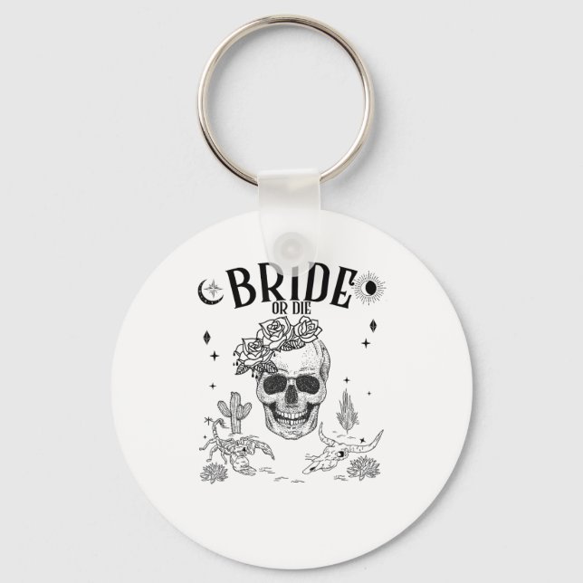 Braut oder Die bis zum Tod tun uns Party Gothic Ba Schlüsselanhänger (Vorderseite)