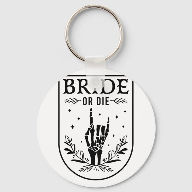Braut oder Die Hochzeitstich Junggeselinnen-Abschi Schlüsselanhänger (Vorderseite)