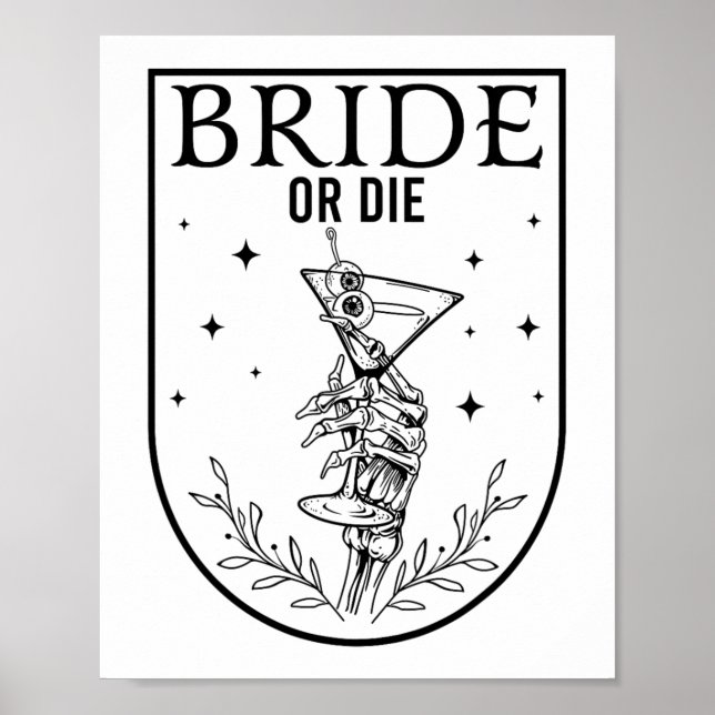 Braut oder Die lustige Jahreszeit Halloween Hochze Poster (Vorne)