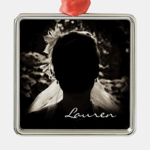 Braut oder Groom Custom Foto Hochzeitsdekoration Silbernes Ornament