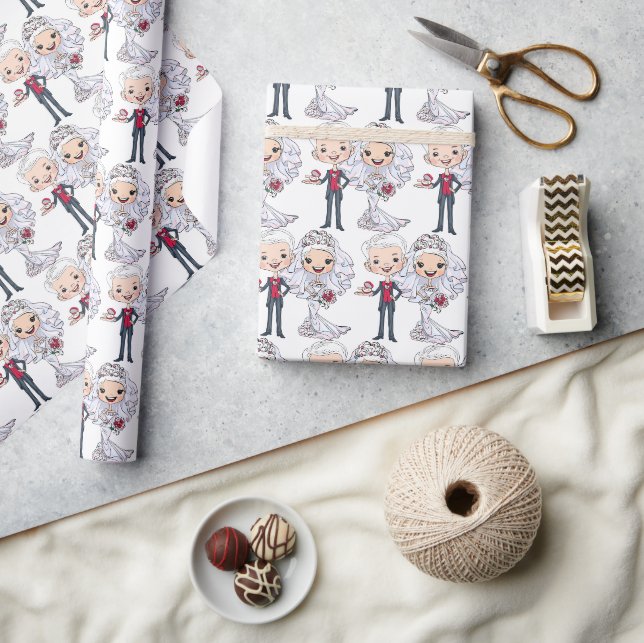 Braut oder Hochzeit Geschenkpapier (Kunsthandwerk)