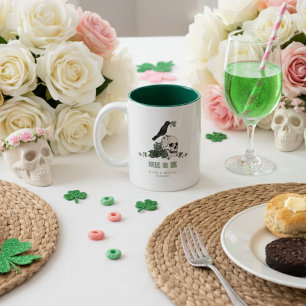 Braut oder stirb St. Patricks Hochzeit Floral-Schä Zweifarbige Tasse