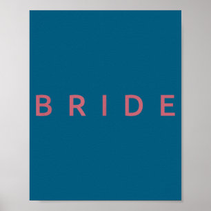 Braut passende Bräutigam Hochzeit Junggesellinnena Poster