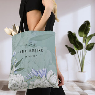 Braut-Pfingstrose Salbeigrüne und weiße botanisc