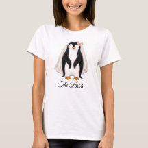 Braut-Pinguin Personalisiertes Weiß Junggesellinne
