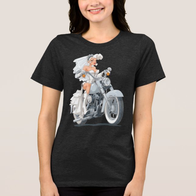 Braut Reiter Tri-Blend Shirt (Vorderseite)