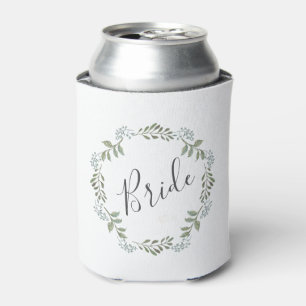 Braut-Sage-Grün Botanischer Kranz Hochzeit Dosenkühler
