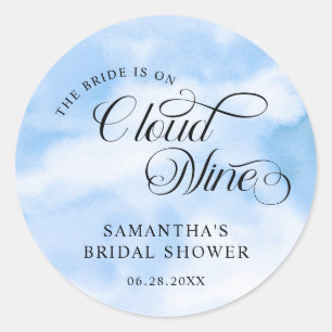 Braut Schwebt Im Siebten Himmel Junggesellinnen-Ab Runder Aufkleber