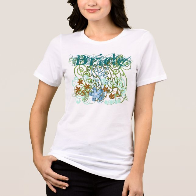 Braut-Shirt Tri-Blend Shirt (Vorderseite)