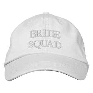 Braut-Squad blassrosa weiße Brautjungfer chic Bestickte Baseballkappe