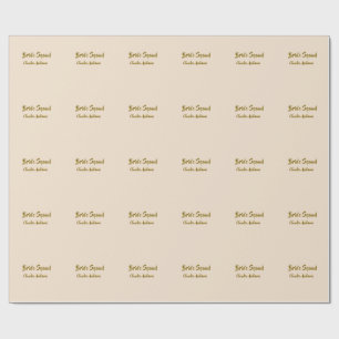 Braut-Squad Brautjungfer Name Golden Orange Hochze Geschenkpapier