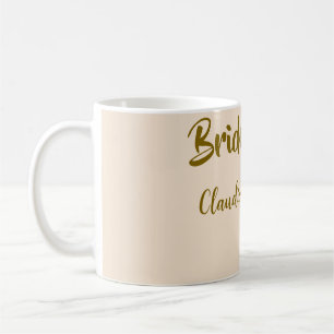 Braut-Squad Brautjungfer Name golden orange Hochze Kaffeetasse