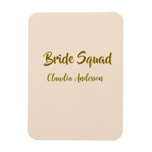 Braut-Squad Brautjungfer Name golden orange Hochze Magnet