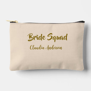 Braut-Squad-Brautjungfer-Name goldorange Hochzeit Zubehörtasche