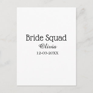 Braut Squad Brautjungfer Name Junggesellinnenabsch Postkarte