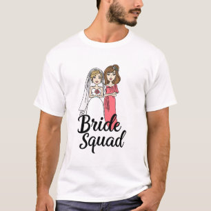 Braut-Squad - Cartoon-Hochzeits-T-Shirt T-Shirt